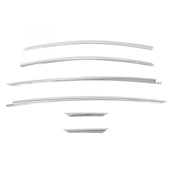 WELLvisors® - Tape-On Full Chrome Front and Rear Side Window Deflectors