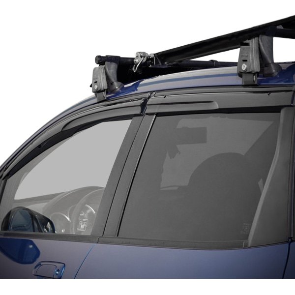 WELLvisors® - Tape-On Aerodyn Series Smoke Front and Rear Side Window Deflectors