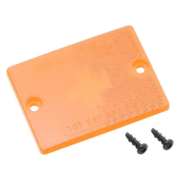 Wesbar® - Amber Square Surface Mount Lens with Screw for Clearance Marker Light