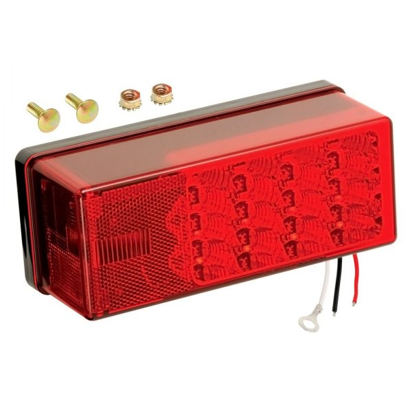 Wesbar® - Driver Side Low Profile 3"x8" Waterproof Rectangular LED Tail Light