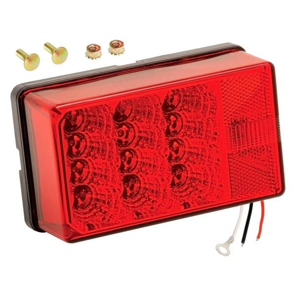 Wesbar® - Driver Side Low Profile 4"x6" Waterproof Rectangular LED Tail Light