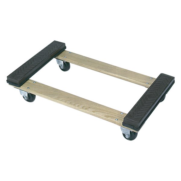Wesco Industrial® - 900 lb 30" x 18" Wood Open Deck Rubber End Furniture Dolly
