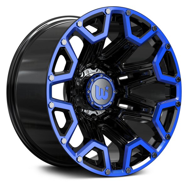 WESTERN® - BLAZE Gloss Black with Blue Milled Accents