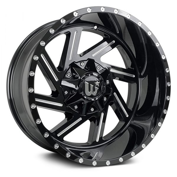 WESTERN® - CACTUS Gloss Black with Milled Spokes and Rivets
