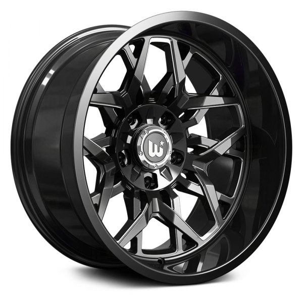 WESTERN® EDGE Wheels Gloss Black with Milled Spokes Rims