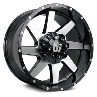 WESTERN WHEELS® - HUNTER Brushed Face with Gloss Black Lip