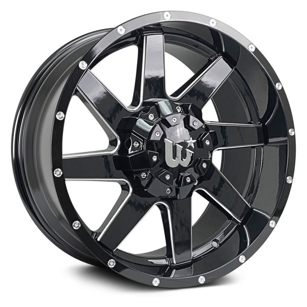 WESTERN® - HUNTER Gloss Black with Milled Spokes and Rivets