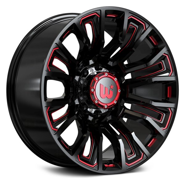 WESTERN® - MAVERICK Gloss Black with Red Milled