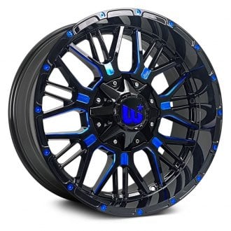 WESROCK® - PAXTON Gloss Black with Blue Milled Spokes and Rivets