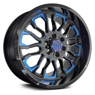 WESROCK® - PIPER Gloss Black with Blue Milled Accents