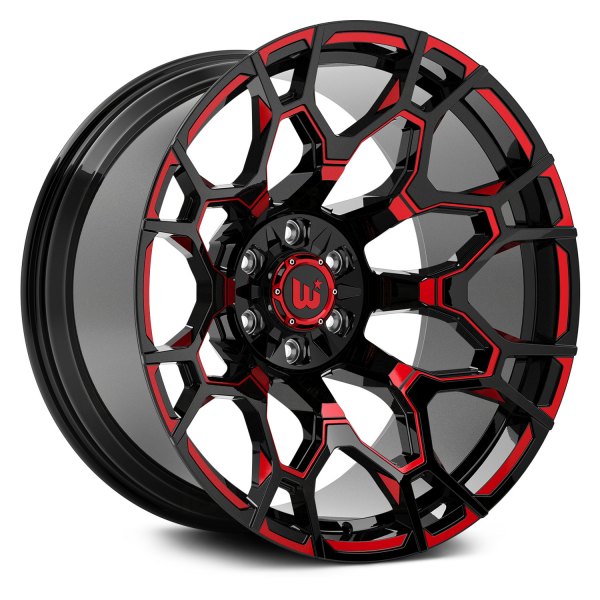 WESTERN® - SPUR Gloss Black with Red Milled Accents