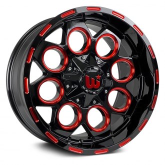 WESROCK® - STORM Gloss Black with Red Milled Spokes and Rivets