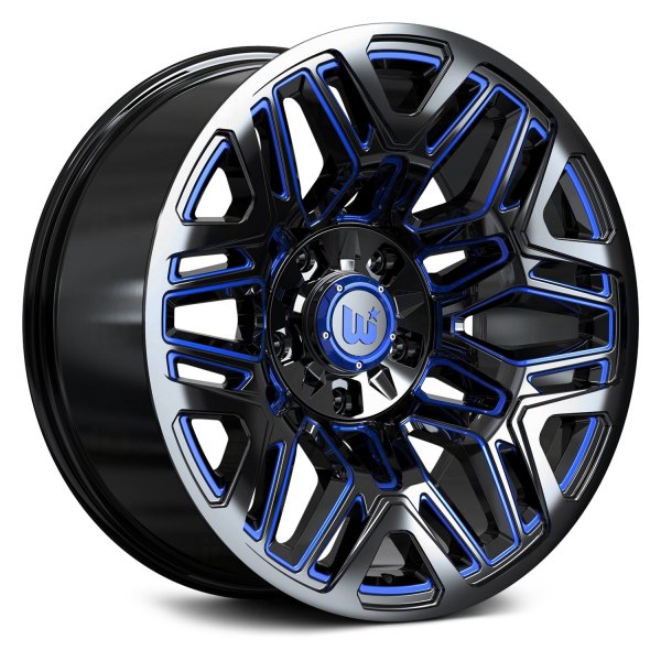 WESTERN® - TUNDRA Gloss Black with Blue Milled Accents