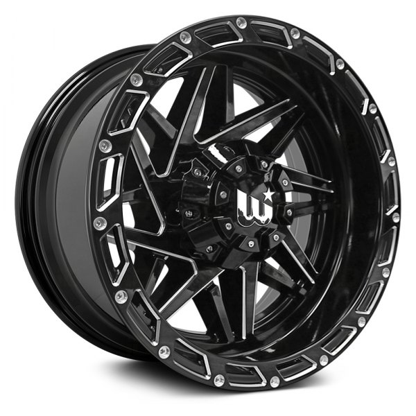 WESTERN® - BOULDER Gloss Black with Milled Spokes and Rivets