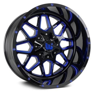 WESROCK® - CORRAL Gloss Black with Blue Milled Accents and Rivets