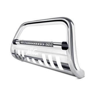 Westin® - 3" Ultimate LED Bull Bar with Brushed Skid Plate