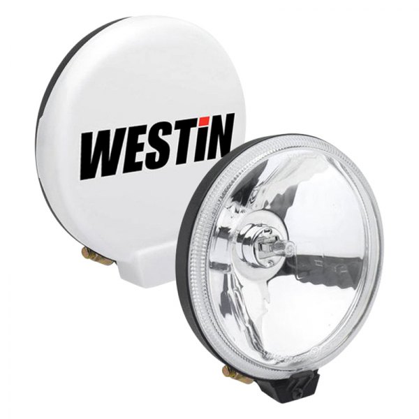 Westin® - Stud Mount 5.75" 2x55W Round Driving Beam Lights with Plastic Cover