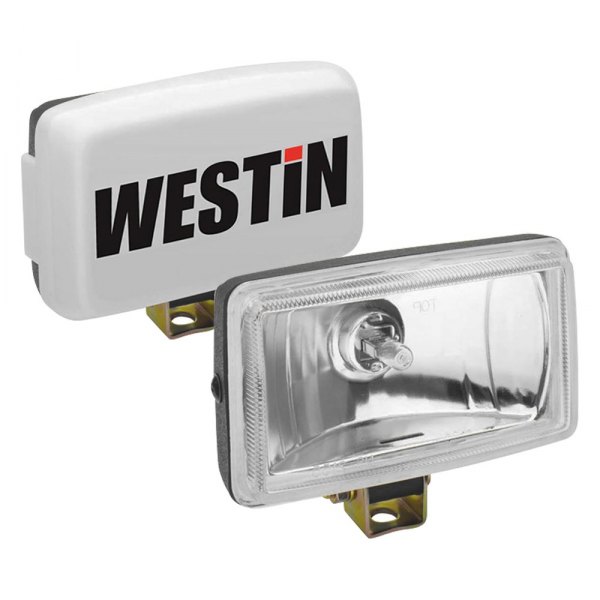 Westin® - Stud Mount 6"x4" 2x55W Driving Beam Lights with Plastic Cover 