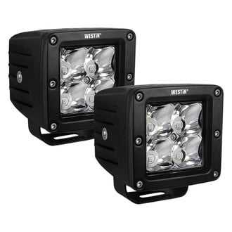 Westin® - HyperQ Stud Mount 3" 2x20W Square Flood Beam LED Lights