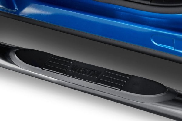 Westin E-Series Black Step Bars - 3" Round Tube Nerf Bars With Mounting Kit