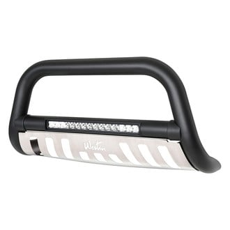 Westin® - 3" Ultimate LED Bull Bar with Brushed Skid Plate
