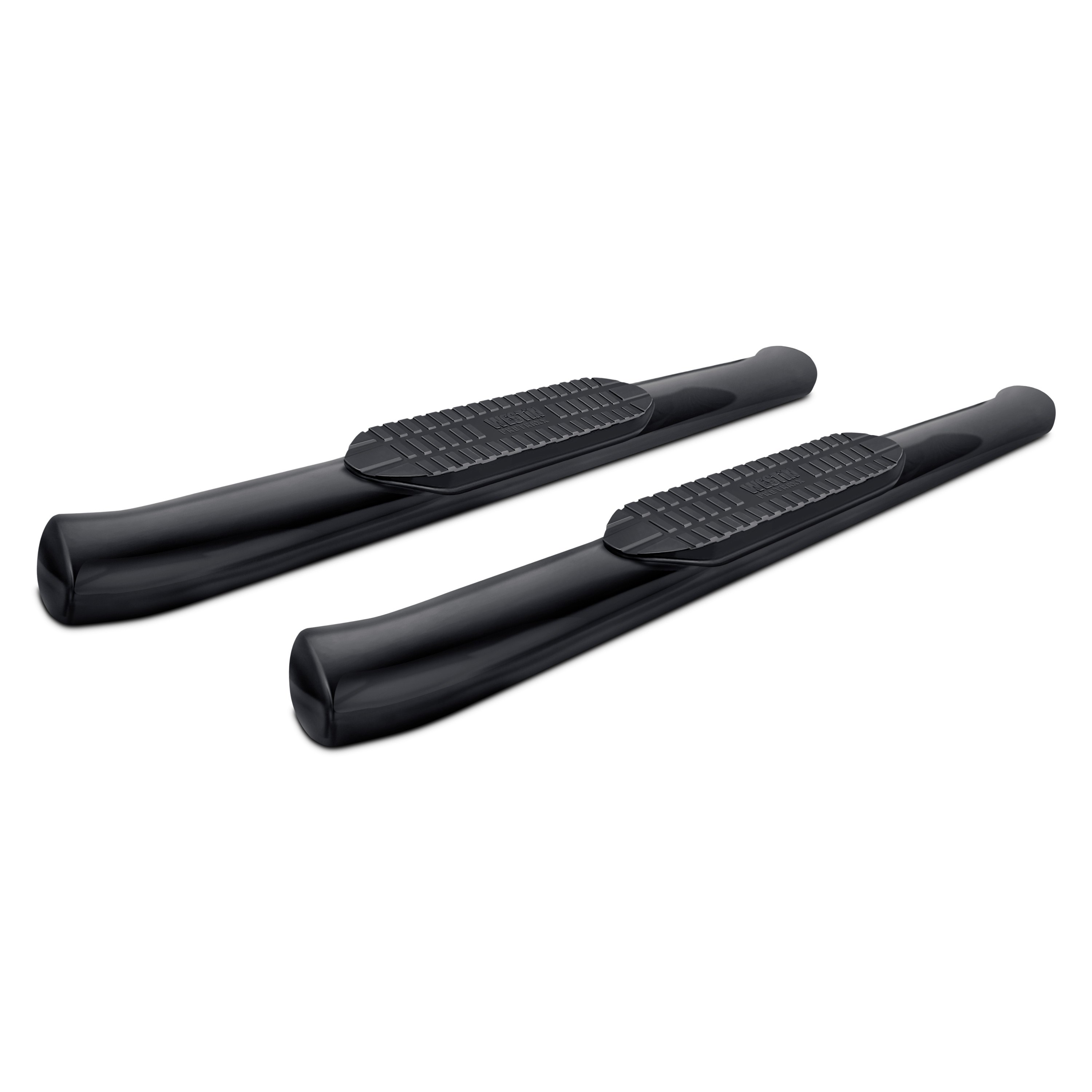 Westin® 2123705 4" Pro Traxx Cab Length Black Oval Tube Step Bars