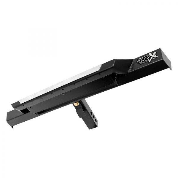 Westin® - HDX Black Drop Hitch Step with Polished Step Plate for 2" Receivers