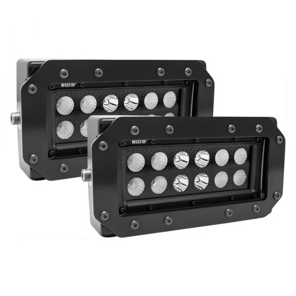 Westin® - Grille Guard HDX B-Force™ 6" 2x36W Dual Row Combo Beam LED Light Bars