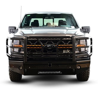 Westin® - HDX™ Bandit Full Width Black Powder Coated Front HD Bumper with Grille Guard
