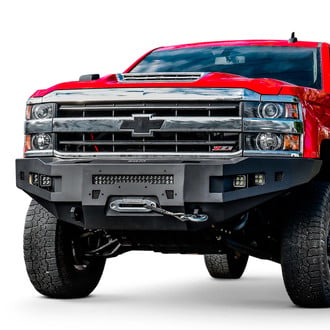 Westin® - PRO-Series Full Width Black Powder Coated Front Winch HD Bumper