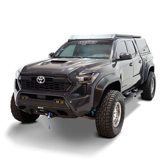 Westin® - PRO-Series Stubby Black Powder Coated Front Winch HD Bumper