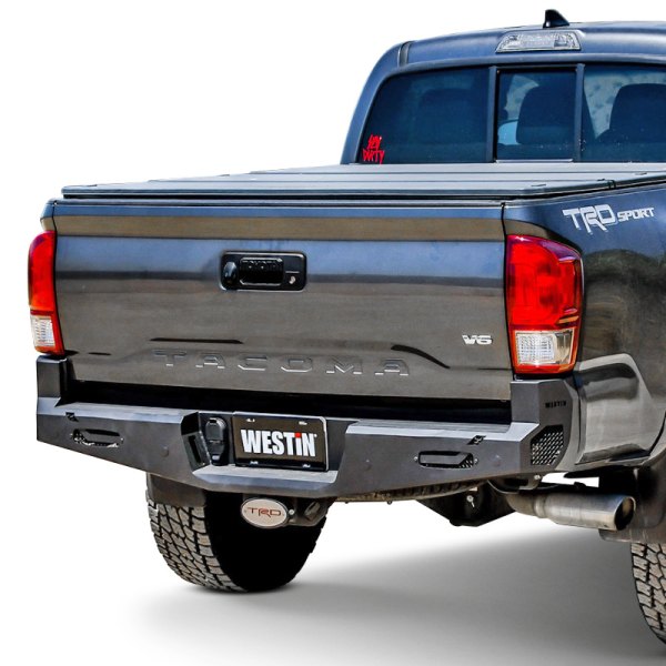 Westin® - PRO-Series Full Width Rear HD Black Powder Coated Bumper