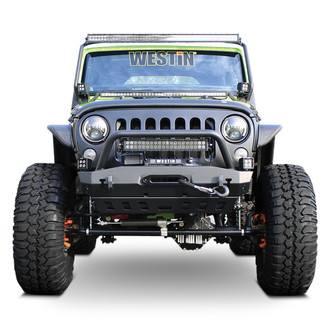 Westin® - WJ2 Stubby Front Winch HD Bumper with Hoop