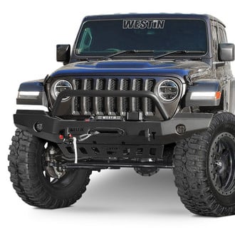 Westin® - WJ2 Full Width Front Winch HD Bumper with Hoop
