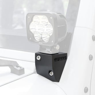Westin® - Snyper™ Textured Black Aluminum A-Pillar Mounts for up to 8" Lights