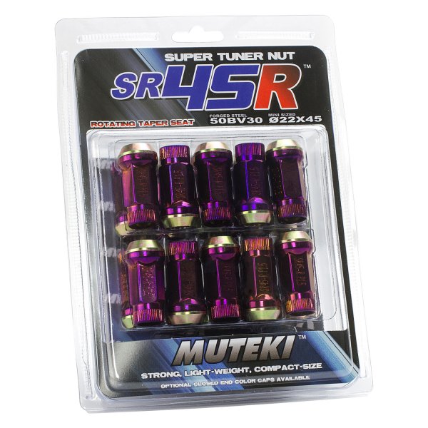 Wheel Mate® - Muteki SR45R Burned Titanium Cone Seat Tuner Open End Lug Nuts