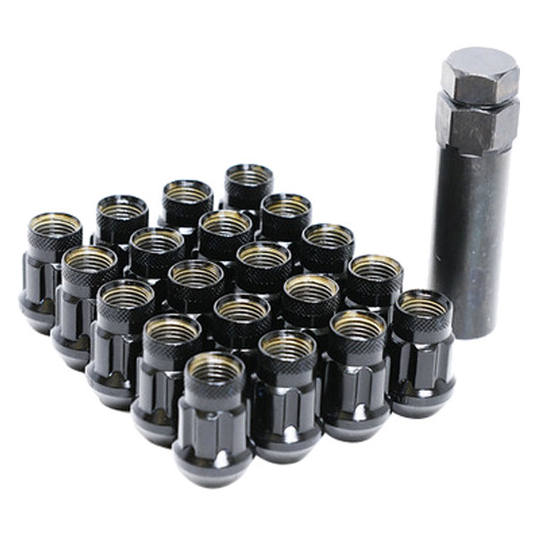 Wheel Mate® 33000B - Monster Lug 35 Black Cone Seat Spline Lug Nuts