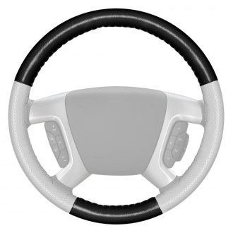 Land Rover Perforated Custom 1 or 2 Color Leather Steering Wheel Cover Eurotone