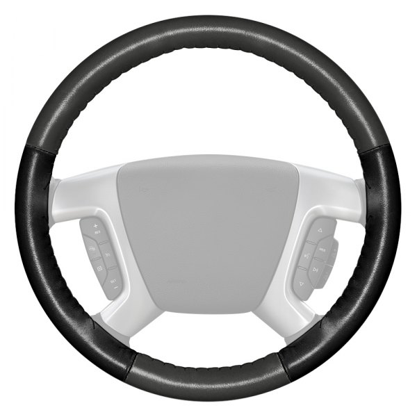 Wheelskins® - EuroTone Two-Color Charcoal Steering Wheel Cover with Black Sides Color