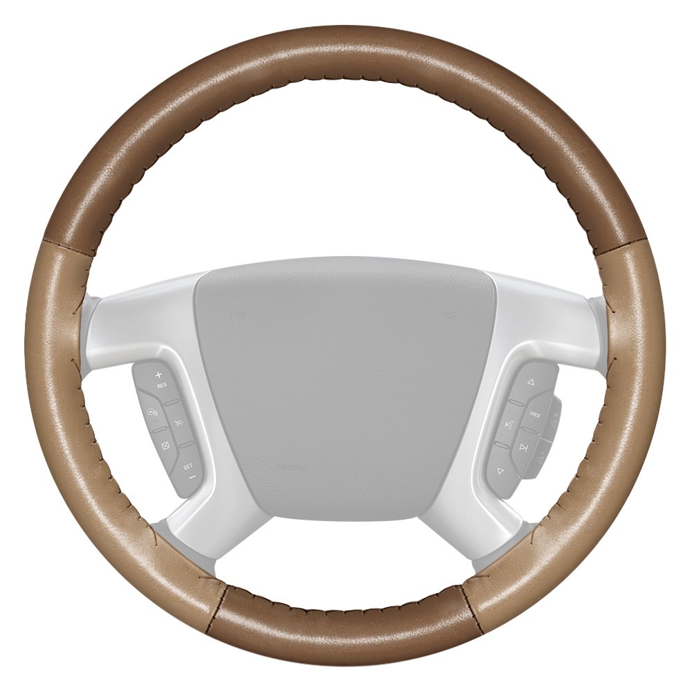 Wheelskins Sand Genuine Leather Steering Wheel Cover for Dodge Size AXX