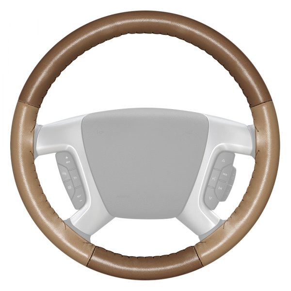 Wheelskins® - EuroTone Two-Color Oak Steering Wheel Cover with Sand Sides Color