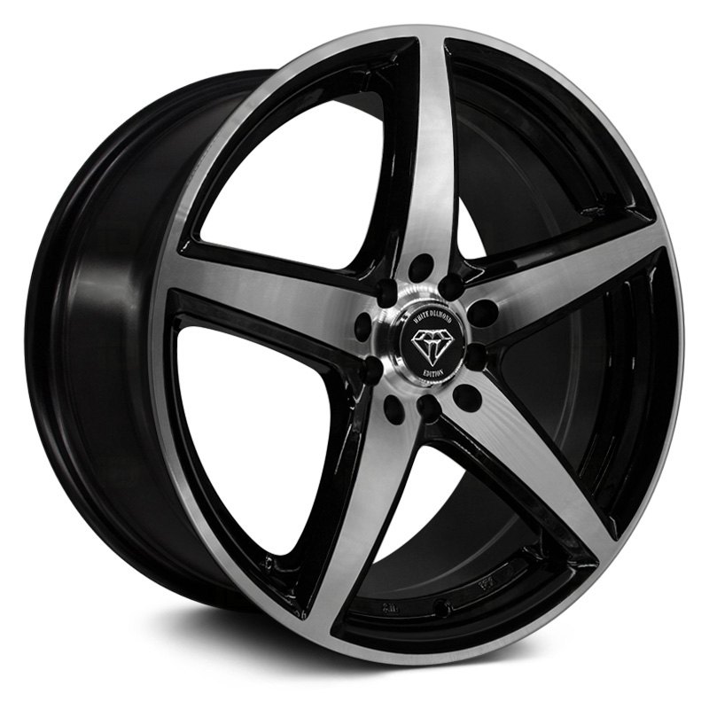 White Black　　ブラックダイアモンド　カスタムエディション WHITE DIAMOND® W244 Wheels - Black with Machined Face Rims