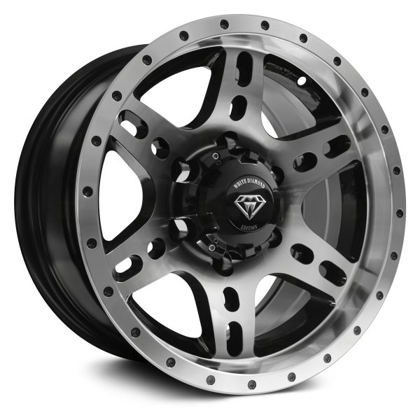 WHITE DIAMOND® - W2757 Gloss Black with Machined Face