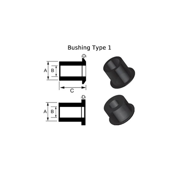 Whiteline® - Front Rack and Pinion Mount Bushing Kit Dimensions