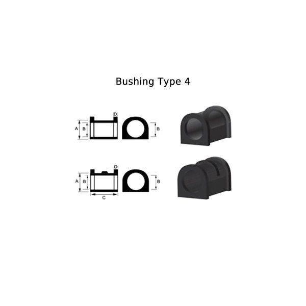 Whiteline® - Front Rack and Pinion Mount Bushing Dimensions