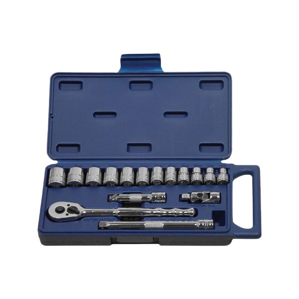 Williams Tools® - 3/8" Drive 6-Point Metric Ratchet and Socket Set, 15 Pieces