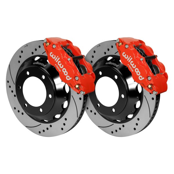 Wilwood® - Street Performance Drilled and Slotted Rotor Forged Narrow Superlite Caliper Front Brake Kit