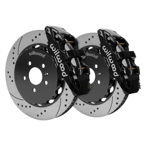 Wilwood® - Street Performance Drilled and Slotted Rotor AERO6 Caliper Front Brake Kit