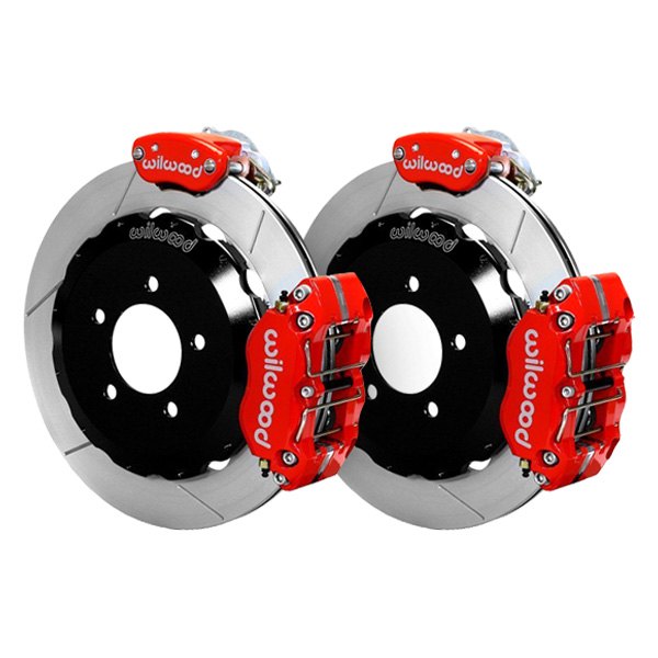 Wilwood® - Street Performance GT Slotted Rotor MC4 Caliper Rear Brake Kit with Parking Brake Assembly