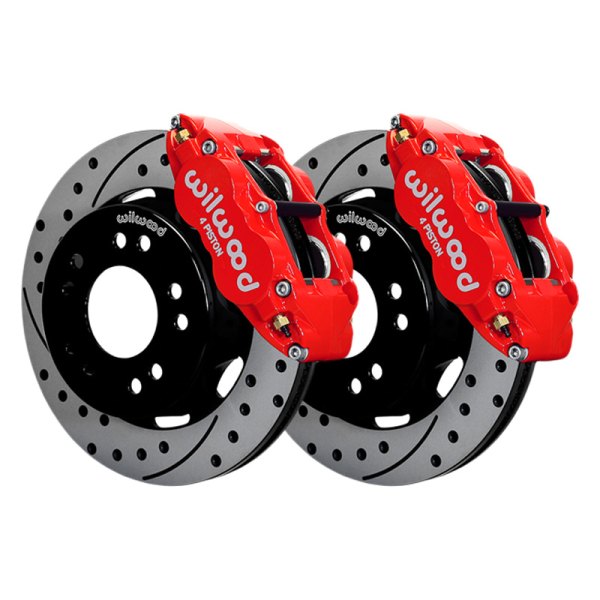 Wilwood® - Street Performance Drilled and Slotted Rotor Forged Narrow Superlite Caliper Front Brake Kit